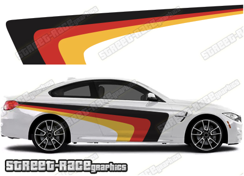 German Colours Flag BMW Kidney Grill Stripes Sticker Vinyl Decal Germany  Car ggs