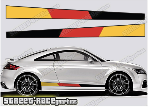 Audi TT German Flag racing stripes