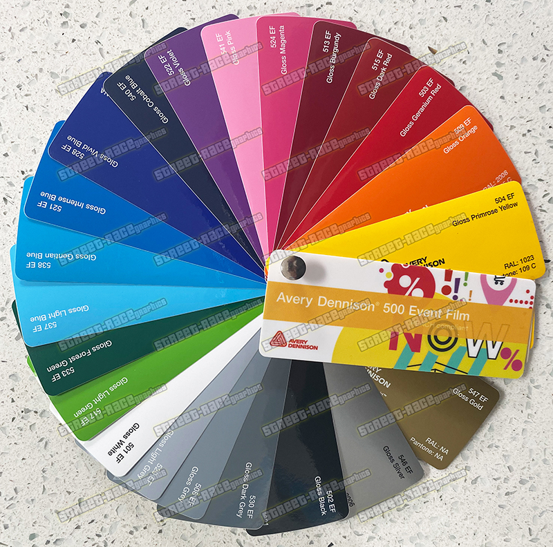 Vinyl colour swatches - FREE SAMPLES - Street Race Graphics