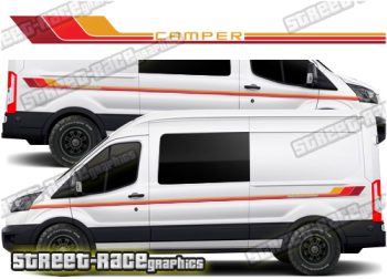 Ford Transit camper van RETRO graphics 201